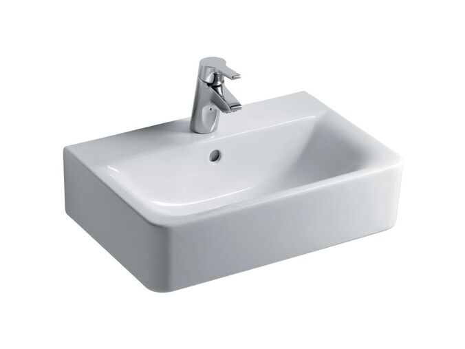 Ideal Standard Connect Space Umyvadlo Cube 550x375x175 mm, s přepadem, otvor pro baterii, bílá