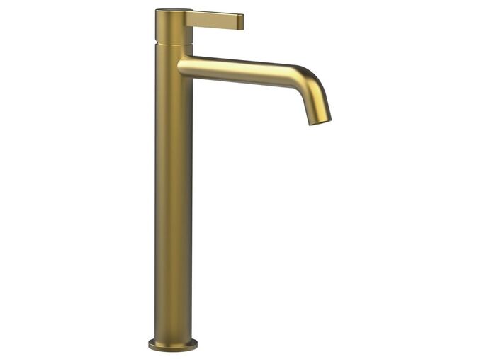 Sapho ICONIC stojánková umyvadlová baterie vysoká, bez výpusti, zlato mat