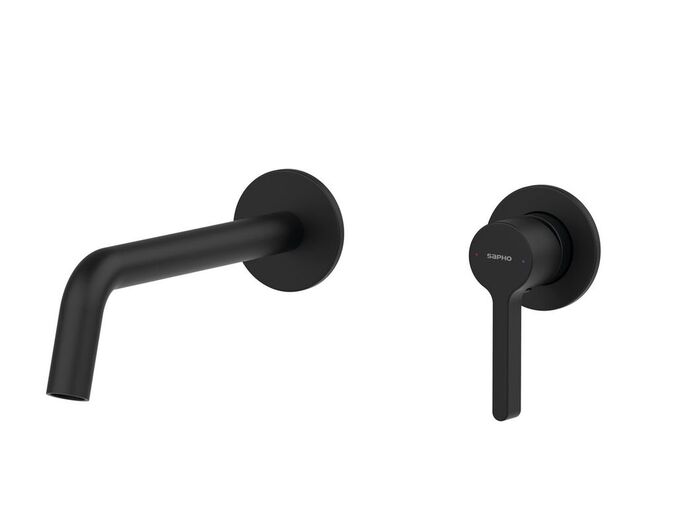 Sapho ICONIC podomítková dvouprvková umyvadlová baterie, černá mat