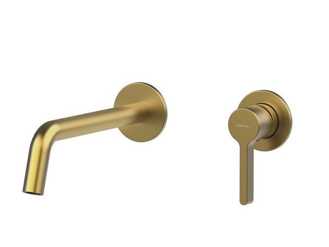 Sapho ICONIC podomítková dvouprvková umyvadlová baterie, zlato mat