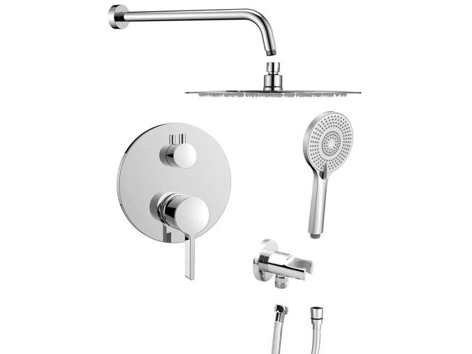 Sapho ICONIC podomítkový sprchový set s pákovou baterií, 2 výstupy, vyústění, chrom