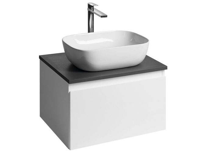 Aqualine ALTAIR skříňka s deskou 58 cm, bílá/antracit břidlice