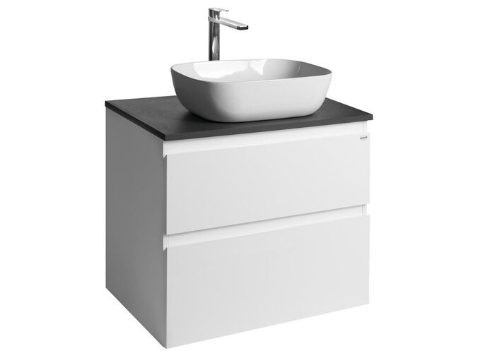 Aqualine ALTAIR skříňka s deskou 68 cm, bílá/antracit břidlice