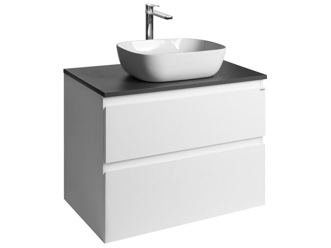 Aqualine ALTAIR skříňka s deskou 78,5 cm, bílá/antracit břidlice
