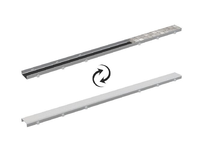 Alcadrain Option oboustranný rošt pro podlahový žlab 65 cm, nerez mat