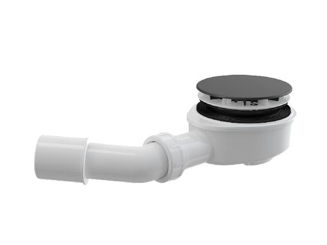 Alcadrain Sifon sprchový pro vaničky s otvorem 90 mm, krytka černá