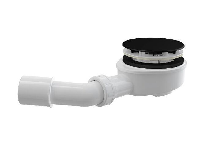Alcadrain Vaničkový sifon pro silnostěnné Vaničky s otvorem 90 mm, krytka černá