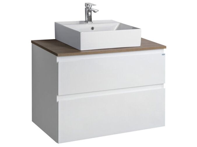 Aqualine ALTAIR sestava koupelnového nábytku, š. 78,1 cm, bílá/dub emporio