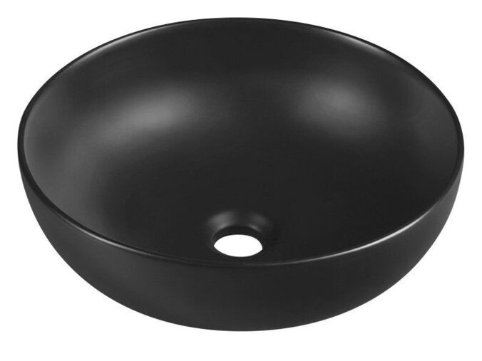 Sapho RONDANE keramické umyvadlo na desku Ø 41cm, černá mat
