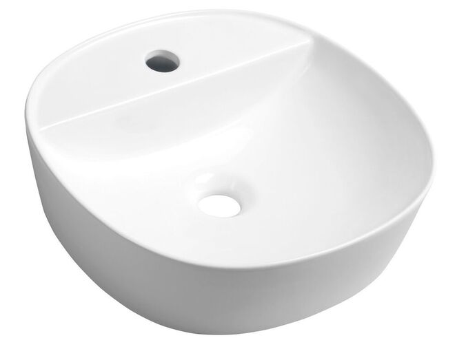 Sapho LUGANO keramické umyvadlo na desku, Ø 40 cm, bílá