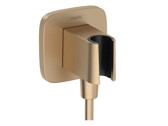 Hansgrohe Fixfit Sprchové kolínko s držákem, kartáčovaný bronz