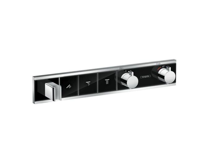 Hansgrohe RainSelect Termostatická sprchová baterie pod omítku, pro 3 výstupy, černá/chrom