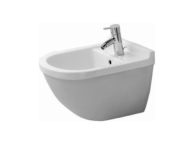 Duravit Starck3 závěsný bidet přepad, WonderGliss, bílá