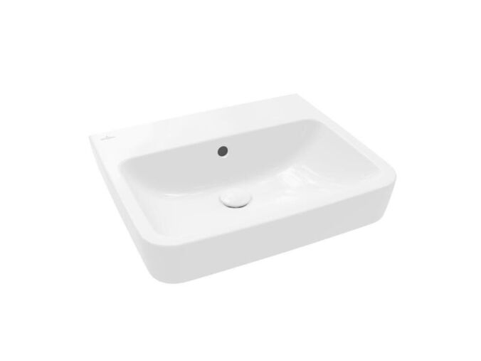 Villeroy & Boch O.novo Umyvadlo na desku, 550x460 mm, s přepadem, bez otvoru pro baterii, alpská bílá