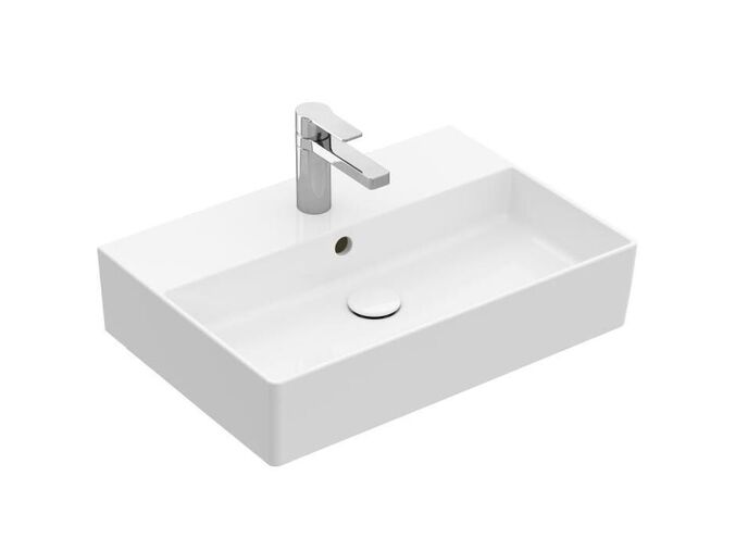 Villeroy & Boch Memento 2.0 Umyvadlo 500x420 mm, s přepadem, otvor pro baterii, CeramicPlus, alpská bílá