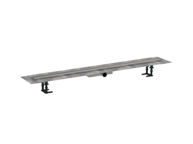 Hansgrohe RainDrain Compact Sprchový žlab 120 cm, s roštem, kartáčovaná nerezová ocel