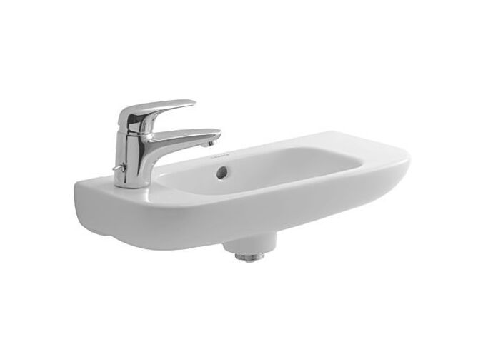 Duravit D-Code umývátko 50x22 cm, přepad, otvor pro baterii vlevo, bílá