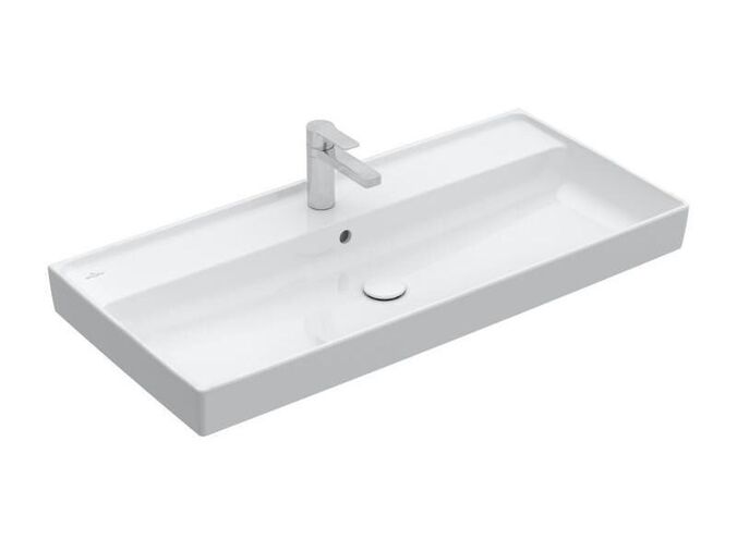 Villeroy & Boch Collaro Umyvadlo nábytkové 1000x470 mm, s přepadem, otvor pro baterii, CeramicPlus, Stone White