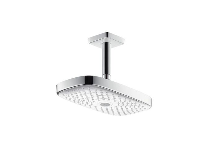 Hansgrohe Raindance Select E Hlavová sprcha 300, 2 proudy, sprchové rameno 100 mm, bílá/chrom