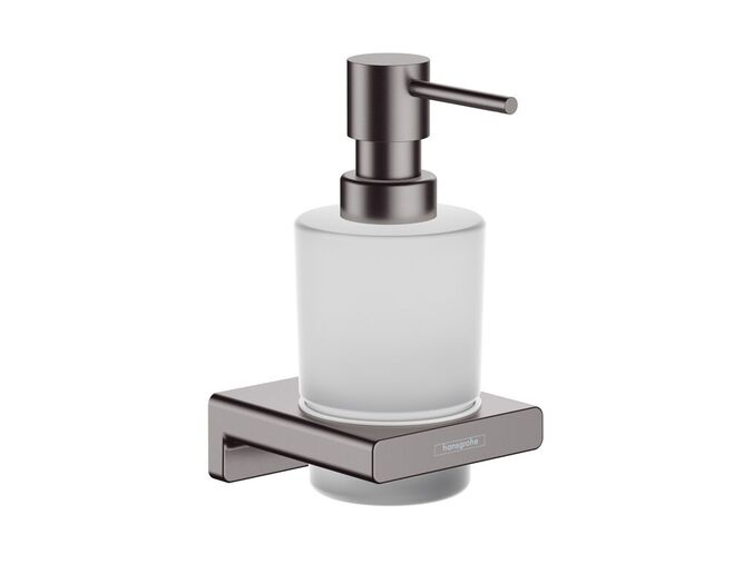 Hansgrohe AddStoris Dávkovač mýdla s držákem, matné sklo/kartáčovaný černý chrom