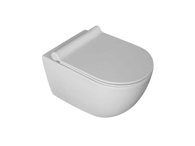 Kielle Gaia Závěsné WC se sedátkem SoftClose, Rimless, bílá
