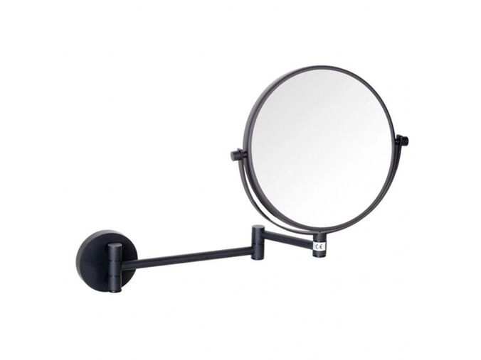 Bemeta Dark kosmetické zrcátko průměr 200 mm, na rameni, 3x zvětšující, černá