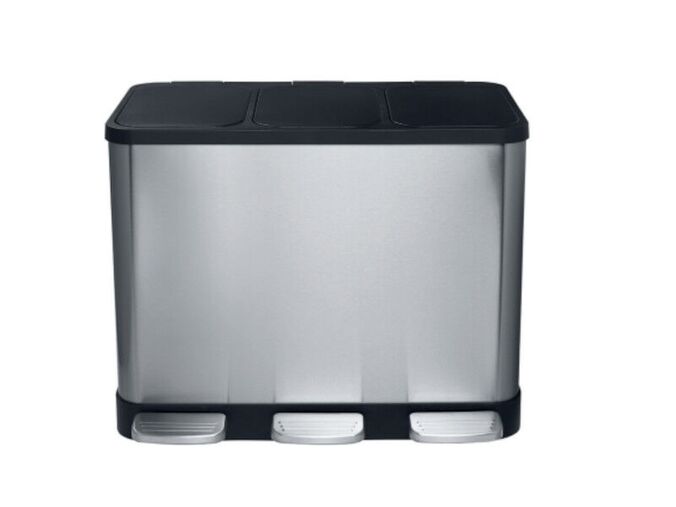 Bemeta Home odpadkový koš na tříděný odpad 3x14 l, nerez mat