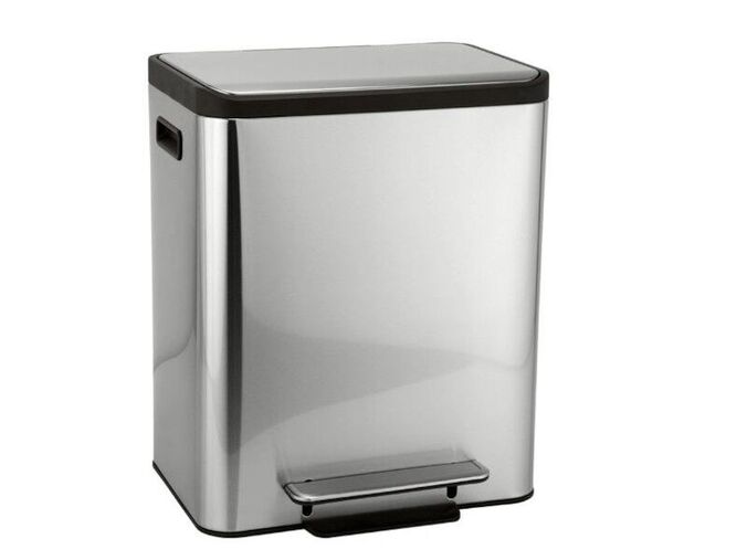 Bemeta odpadkový koš s víkem 2x 15 l, Soft Close, nerez mat