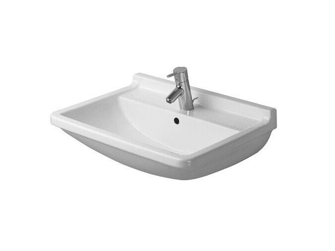 Duravit Starck3 umyvadlo 55x43 cm, přepad, otvor pro baterii, bílá