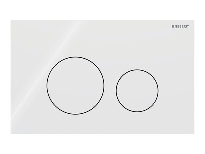 Geberit Sigma40 Round ovládací tlačítko, pro 2 množství splachování, bílá