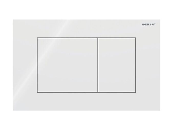 Geberit Sigma40 Square ovládací tlačítko, pro 2 množství splachování, bílá