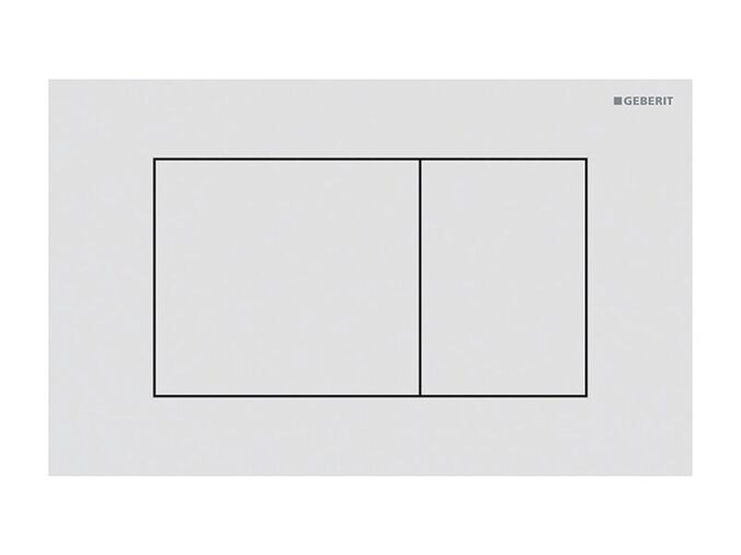 Geberit Sigma40 Square ovládací tlačítko, pro 2 množství splachování, bílá mat, easy-to-clean