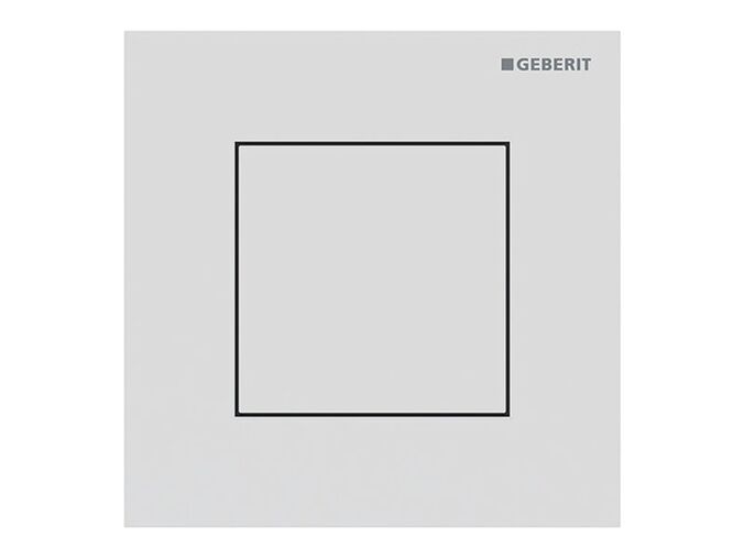 Geberit Typ 40 Square pneumatické ovládání splachování pisoárů, bílá mat, easy-to-clean