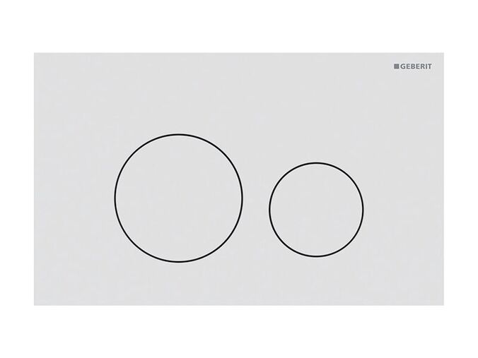 Geberit Sigma40 Round ovládací tlačítko, pro 2 množství splachování, bílá mat, easy-to-clean