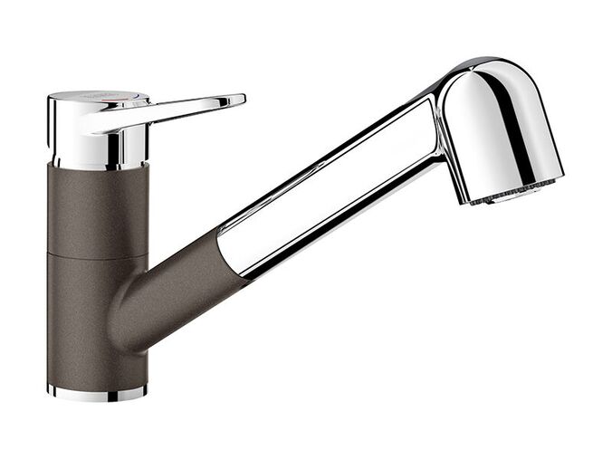 Blanco Wega S II Dřezová baterie s výsuvnou sprškou, kávová/chrom