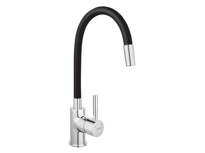 Novaservis Dřezová stojánková baterie pro beztlaké průtokové ohřívače, černá-chrom