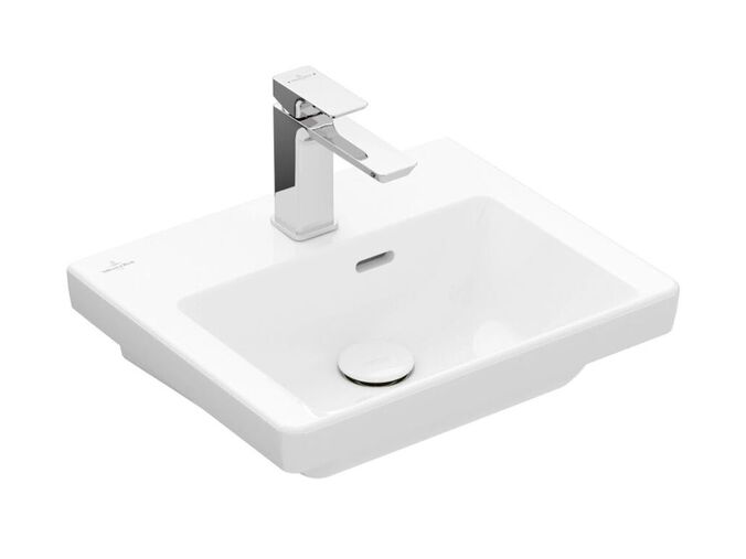 Villeroy & Boch Subway 3.0 Umývátko nábytkové 450x370 mm, s přepadem, otvor pro baterii, CeramicPlus, Stone White