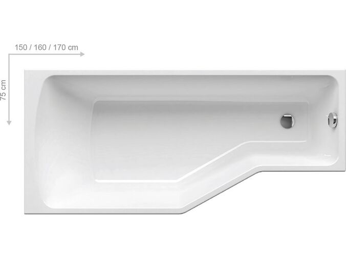 Ravak  BE HAPPY 150X75 L snowwhite