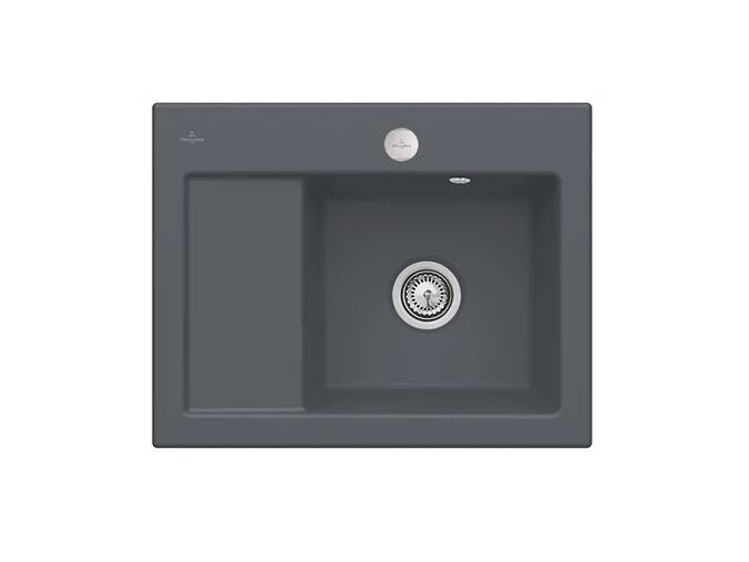 Villeroy & Boch Subway 45 Keramický dřez 65x51 cm, excentrické ovládání, CeramicPlus, grafit