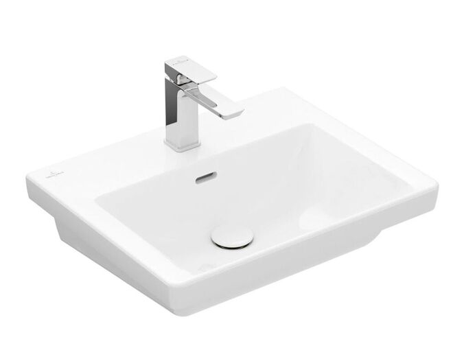 Villeroy & Boch Subway 3.0 Umyvadlo nábytkové 550x440 mm, s přepadem, otvor pro baterii, CeramicPlus, Stone White
