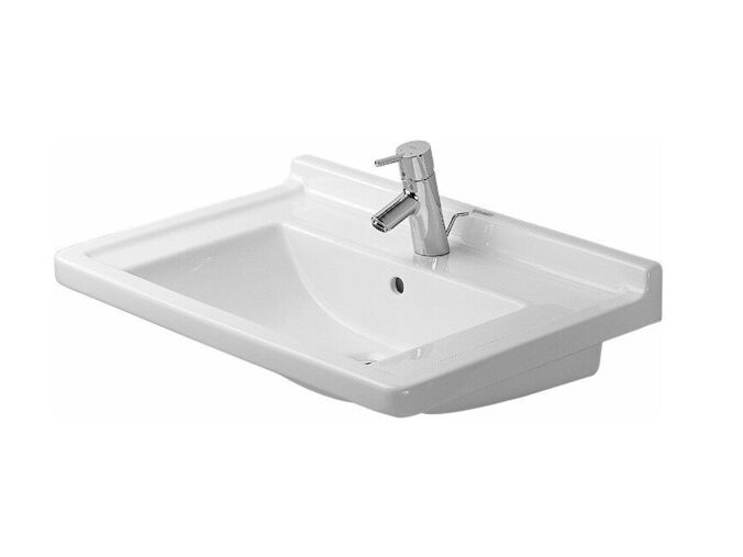 Duravit Starck3 umyvadlo 70x49 cm, přepad, otvor pro baterii, bílá