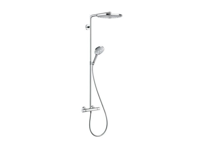Hansgrohe Raindance S Sprchový set s termostatem, 300 mm, 2 proudy, bílá/chrom