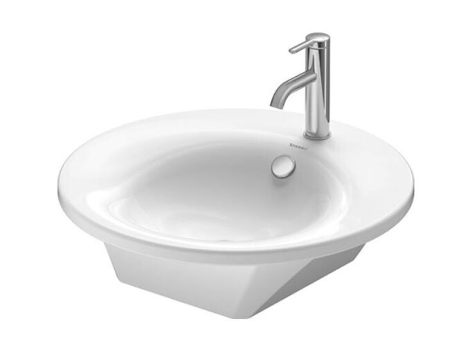 Duravit Starck1 nábytkové umyvadlo přepad, průměr 580 mm, bílá
