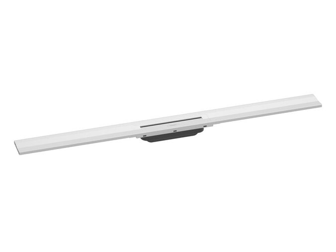 Hansgrohe Raindrain Lineární sprchový žlab s nerezovým roštem 1000, ke stěně, zkrátitelný, matná bílá