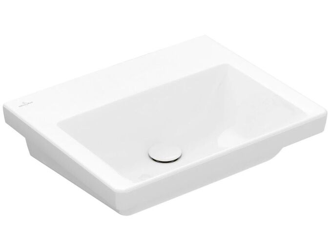 Villeroy & Boch Subway 3.0 Umyvadlo 550x440 mm, bez přepadu, bez otvoru pro baterii, CeramicPlus, Stone White