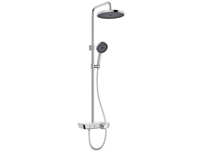 kielle Oudee Sprchový set s termostatem, 260 mm, 3 proudy, chrom/bílá/černá