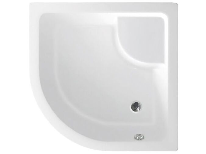 Aqualine Sprchová vanička akrylátová, čtvrtkruh 80x80x28cm, včetně nožiček, R550