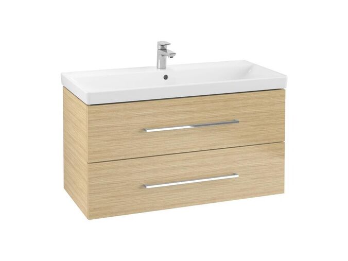 Villeroy & Boch Avento Umyvadlová skříňka, 980x514x452 mm, 2 zásuvky, Nordic Oak