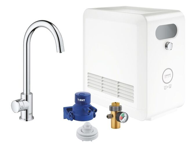 Grohe Blue Professional Dřezový ventil Mono s chladicím zařízením a filtrací, chrom