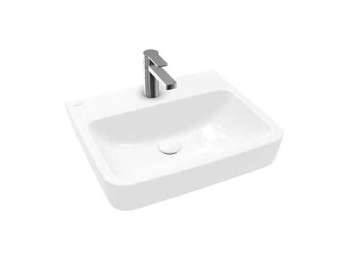 Villeroy & Boch O.novo Umyvadlo 550x460 mm, bez přepadu, otvor pro baterii, CeramicPlus, alpská bílá